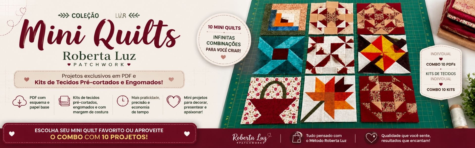 Coleção Mini Quilts Roberta Luz