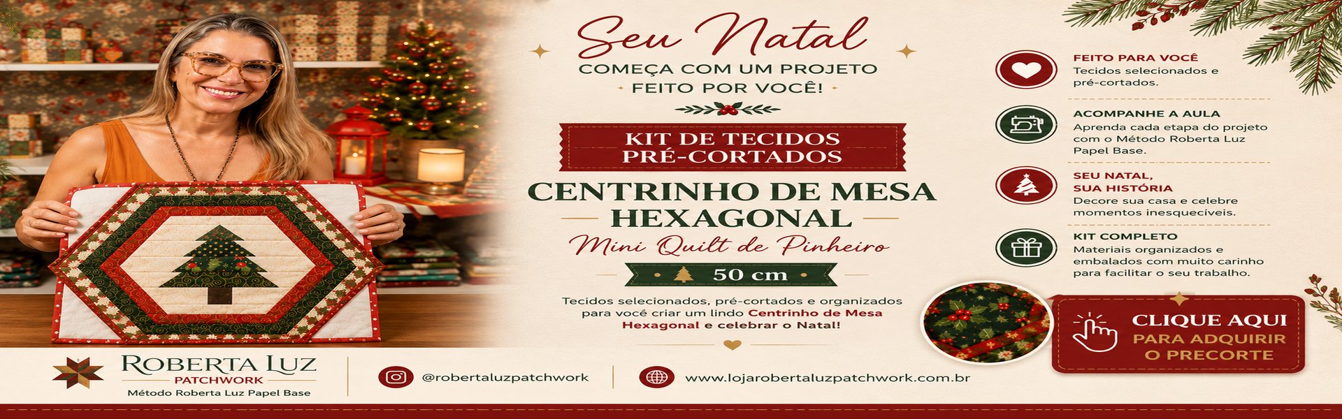 Kit de tecido pre cortado do centrinho de Mesa Hexagonal