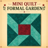 Mini Quilt em PDF do Bloco Formal Garden 15X15cm com Papel Base