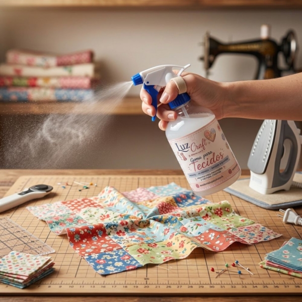 Goma para Tecidos – Patchwork e Costura Criativa - LuzCraft by Roberta Luz frasco de 500 ml
