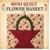 Mini Quilt em PDF do Bloco Flower Basket 15X15cm com Papel Base