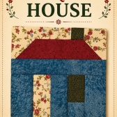 Mini Quilt em PDF do Bloco Little House 15X15cm com Papel Base